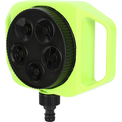Дождеватель-разбрызгиватель Deli GS EDL581300, 3/4", 5 функций, круговой, ударопрочный пластик, черный, зеленый