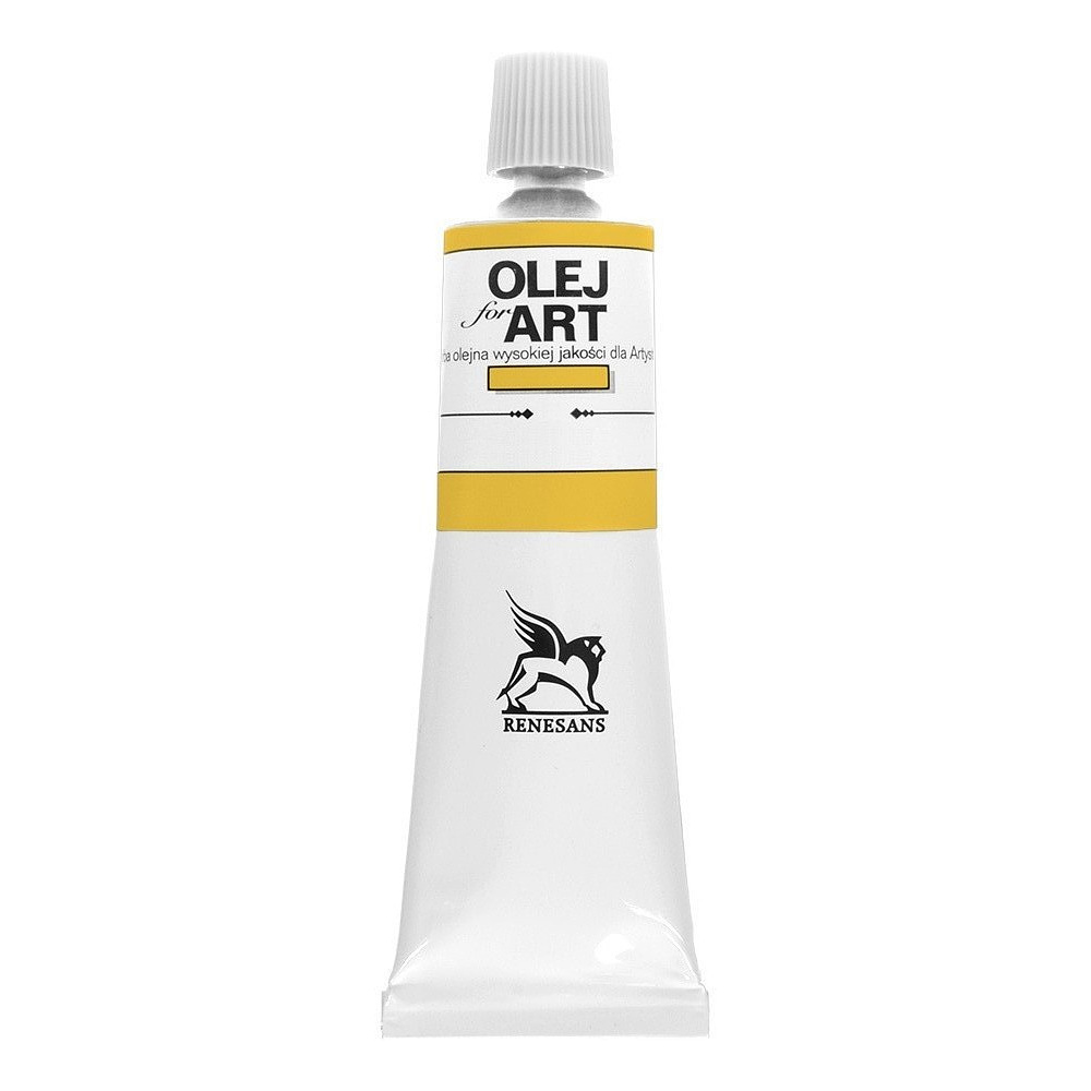Краски масляные Renesans "Oils for art", 60 желтый лазурный, 60 мл, туба