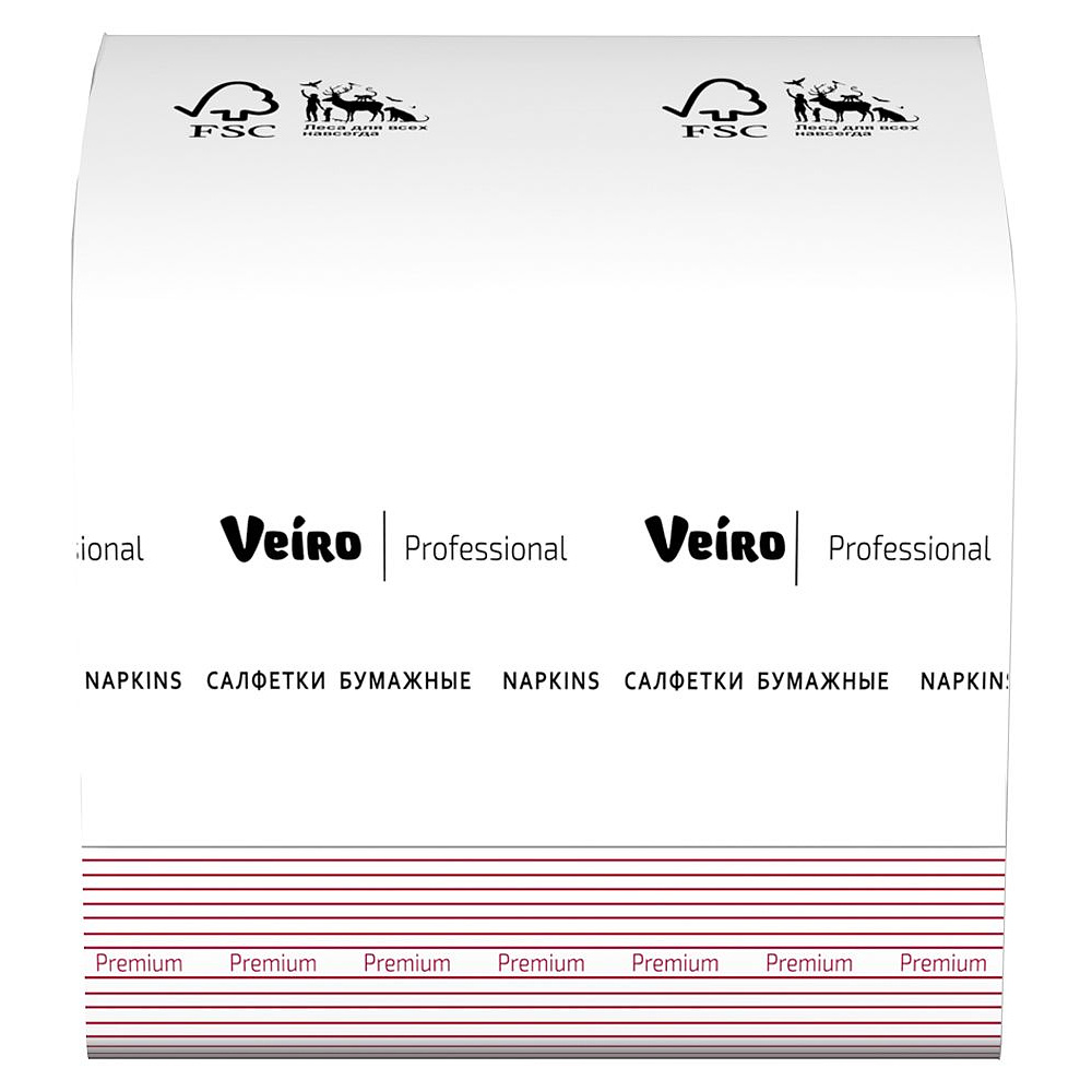 Салфетки бумажные Veiro Professional Premium Z-сложения, 250 листов/упак - 3