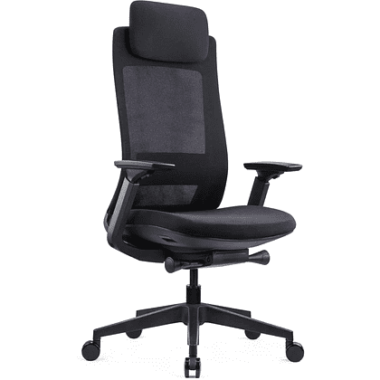 Кресло для руководителя SitZone E-VL002A, сетка, ткань, пластик, черный, -30%