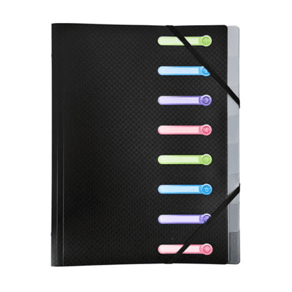 Папка на резинках "Opak", 10 мм, пластик, ассорти - 5