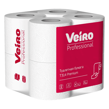 Бумага туалетная Veiro Professional Premium, 6 рулонов, 2 слоя, 20 м - 2