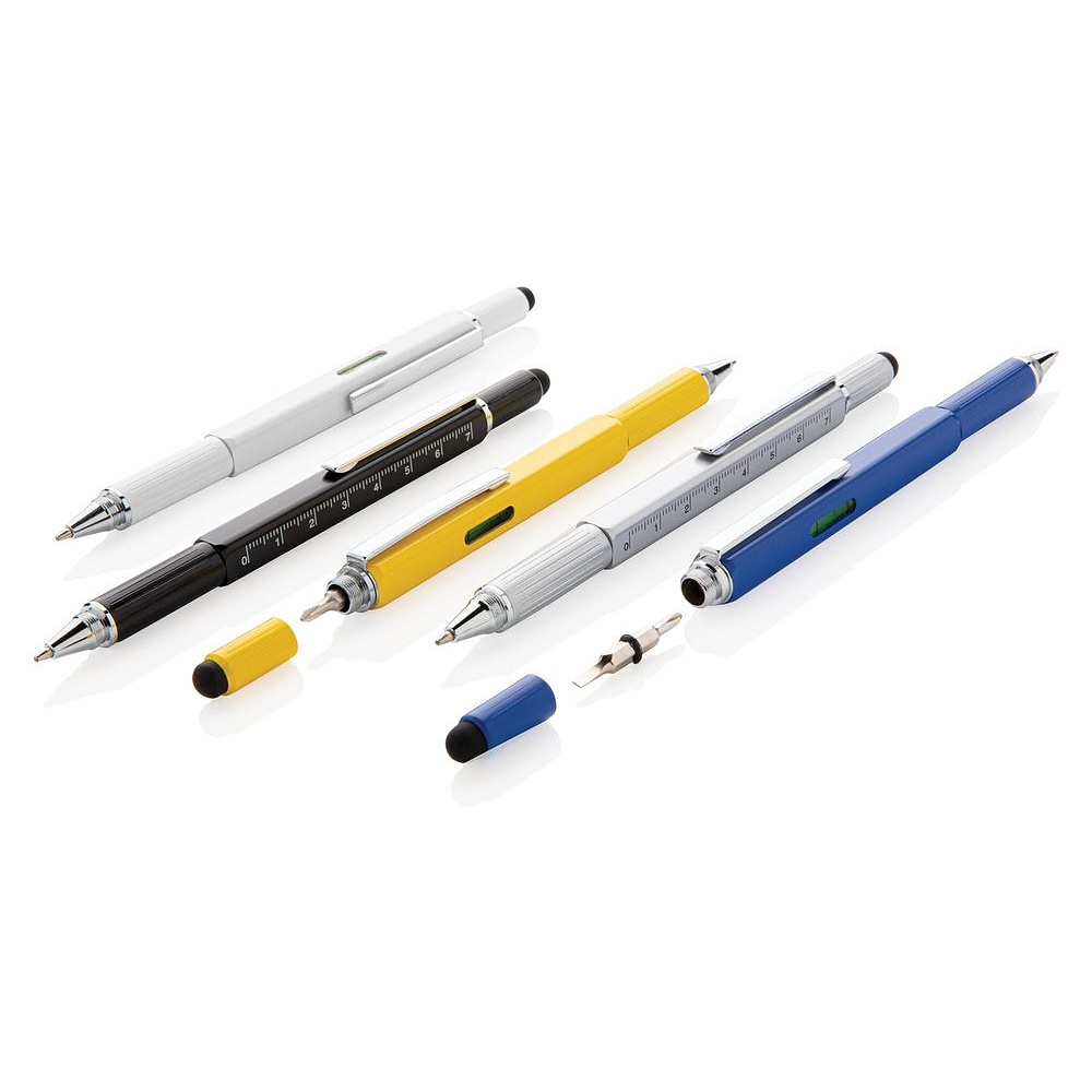 Ручка многофункциональная "P221.553", белый, серебристый - 4
