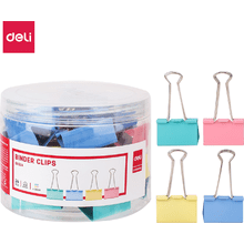 Зажим для бумаг "Deli" ассорти