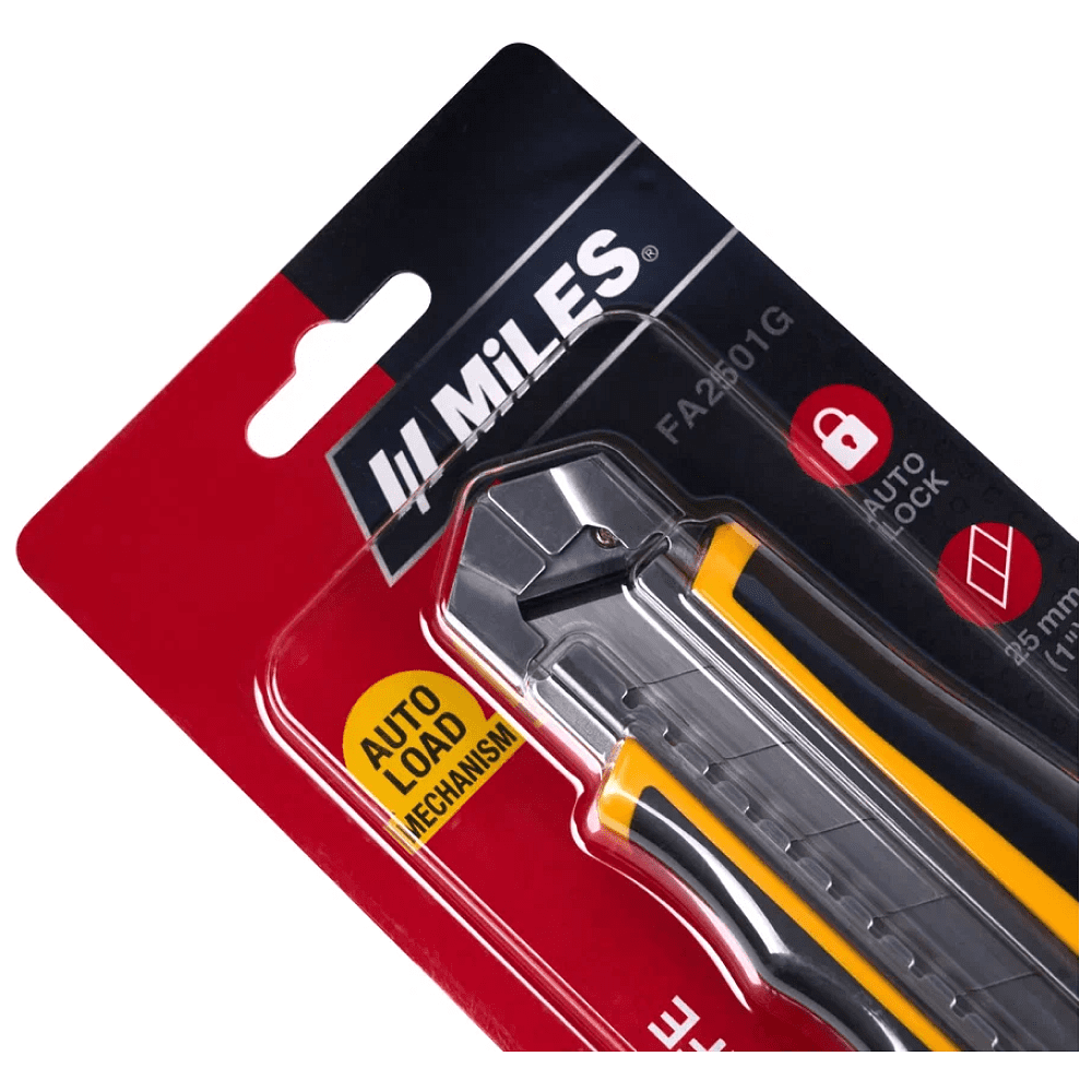 Нож строительный "Kangaro Miles FA2501G", 25 мм, усиленный - 2