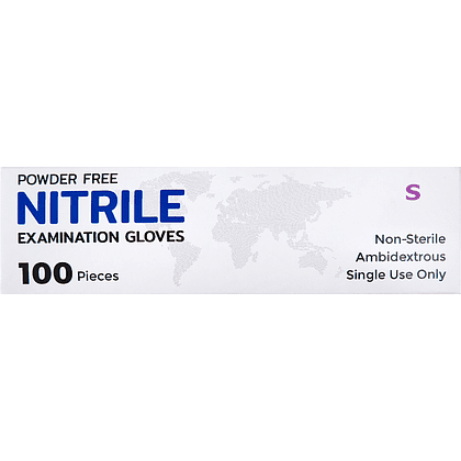Перчатки нитриловые неопудренные одноразовые, р-р S , 100 шт./уп., фиолетовый - 4