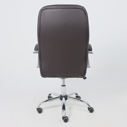 Кресло для руководителя AksHome "Richard new", экокожа, металл, коричневый - 32