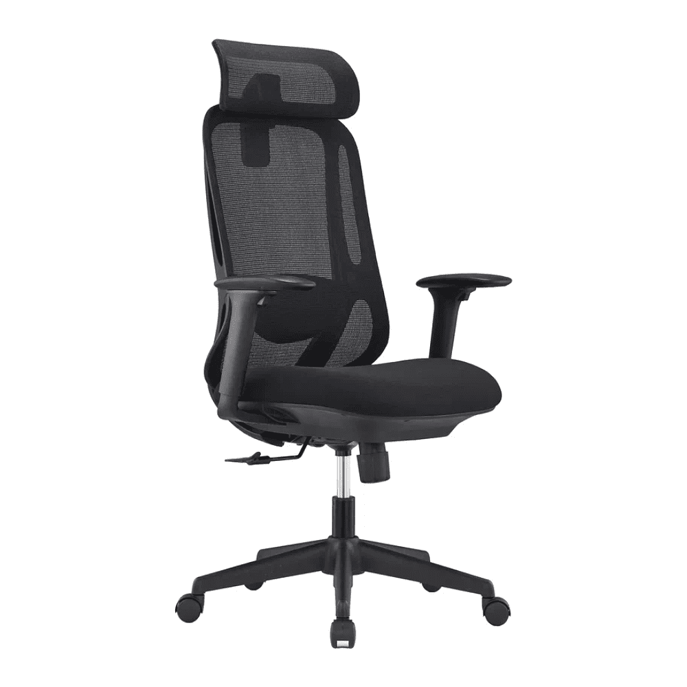 Кресло для руководителя SitZone U-090A, сетка, ткань, пластик, черный, -30%
