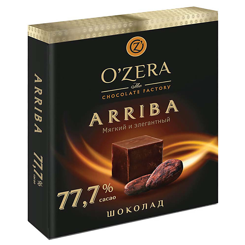Шоколад горький "O`Zera Arriba" 77,7%, 90 г
