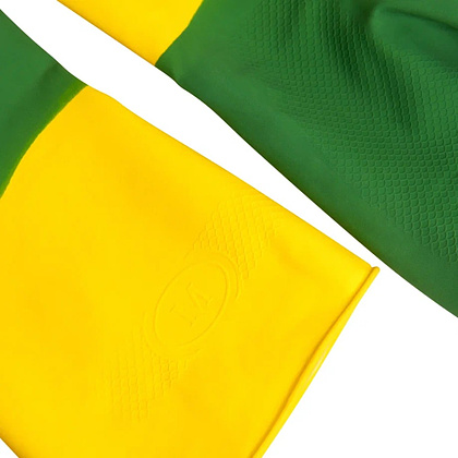 Перчатки латексные хозяйственные Zaubex БИКОЛОР, усиленные, р-р XL, зеленый, желтый - 5