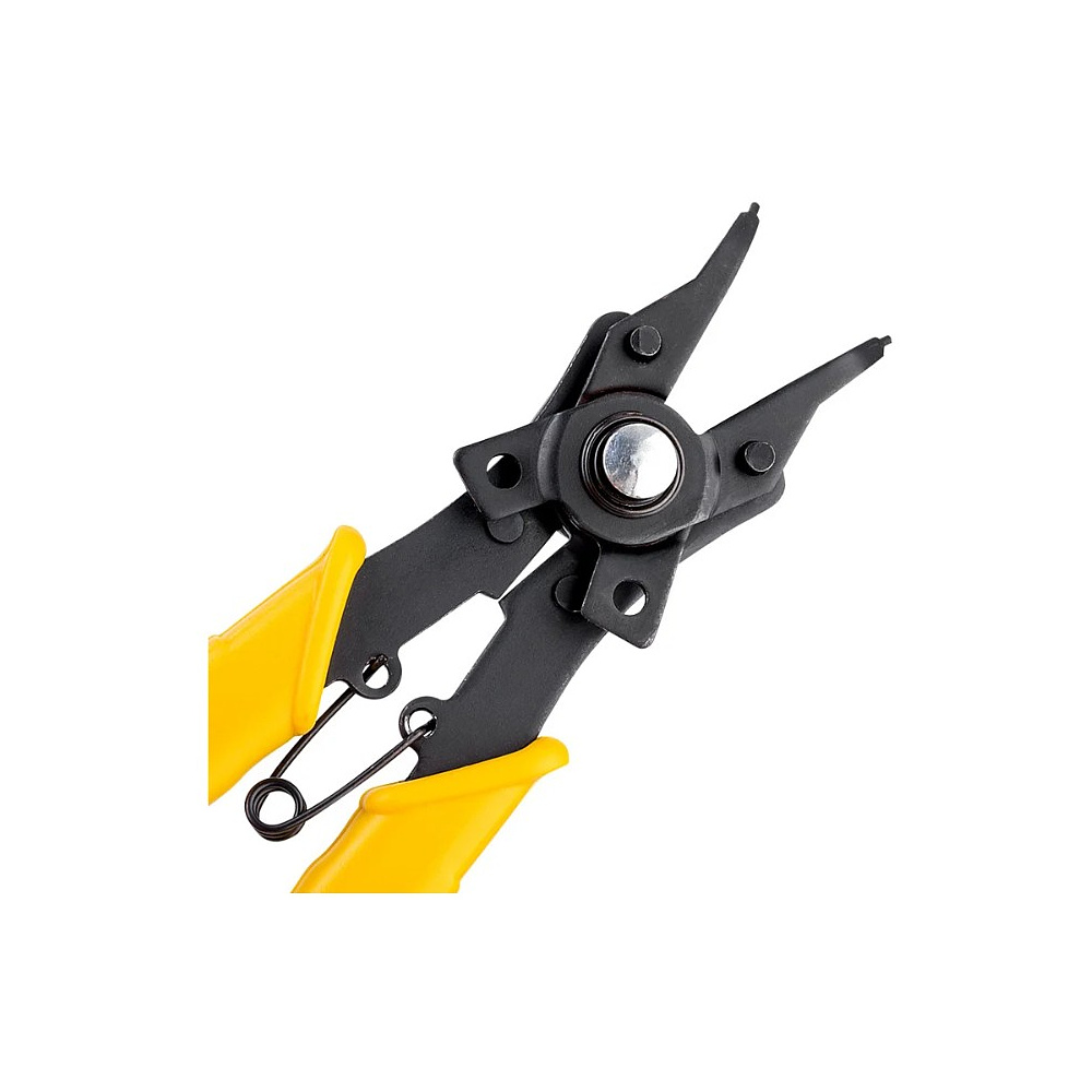 Съемники стопорных колец Deli YS EDL104506, 150 мм, 4-в-1, 4 насадки, желтый, черный - 2