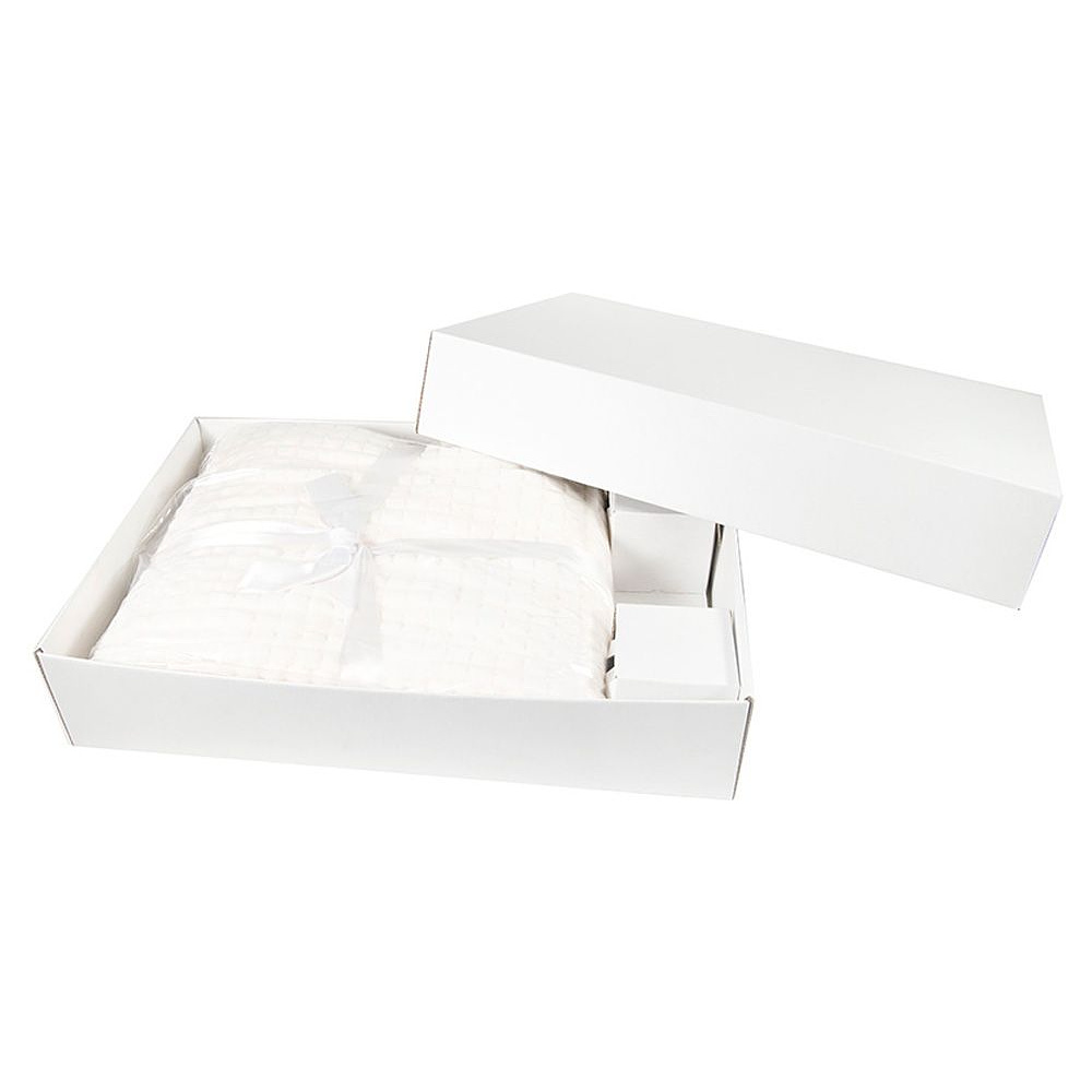 Коробка подарочная "21028" самосборная, 50x33x10 см, белый