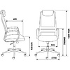 Кресло для руководителя "Бюрократ KB-9N/DG", ткань, металл, серый - 6