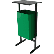 Урна уличная для мусора СТАНДАРТ, 35 л, металл, зелёный