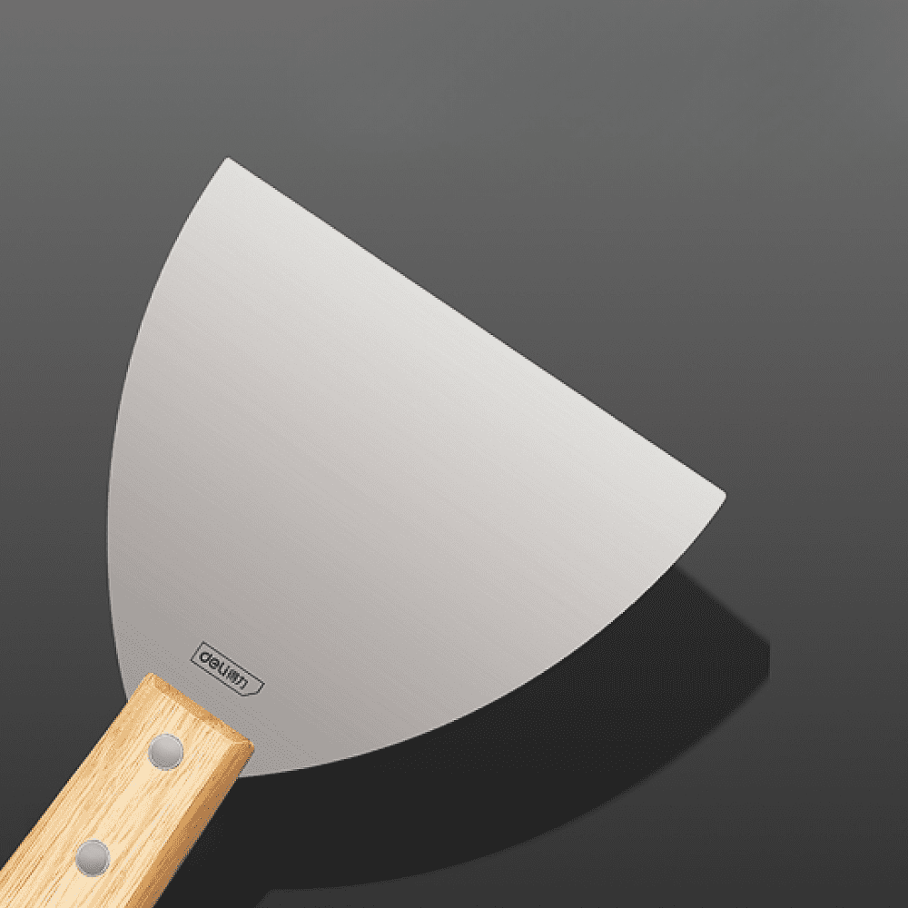 Шпатель Deli YS DL-HD3C, нержавеющий, 75 мм, деревянная рукоятка - 3