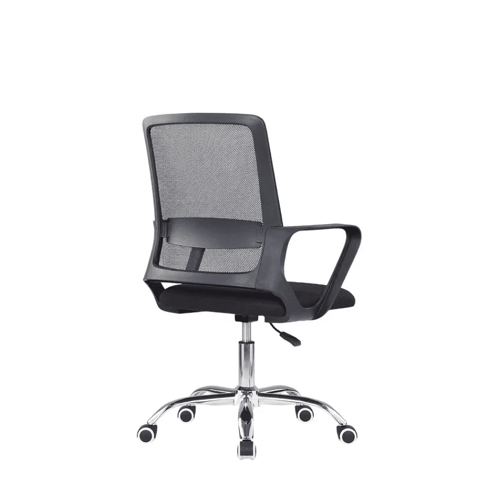 Кресло для персонала SitZone "U-0385 CH", ткань, хром, черный - 2