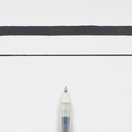 Ручка гелевая "Gelly Roll Glaze", 0.6 мм, прозрачный, стерж. черный - 2