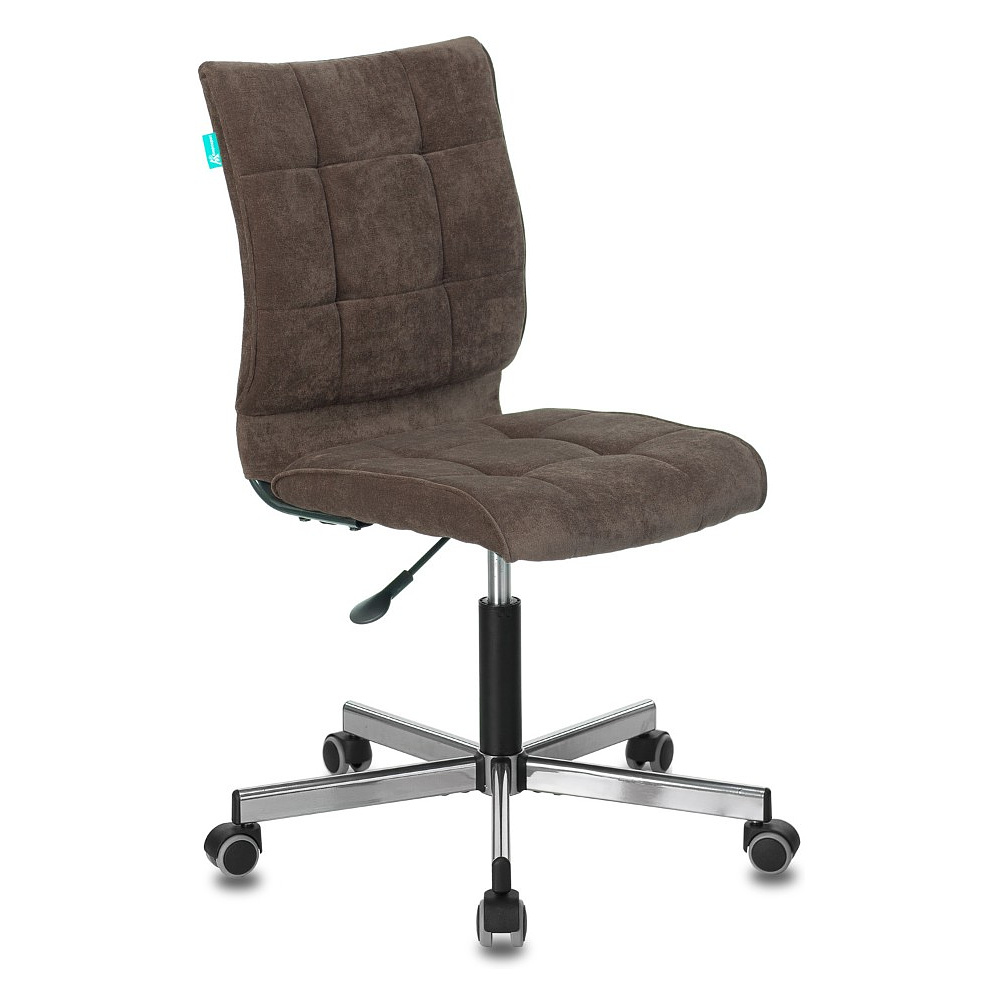 Кресло для персонала "Бюрократ СH-330M/LT", ткань, металл, темно-коричневый