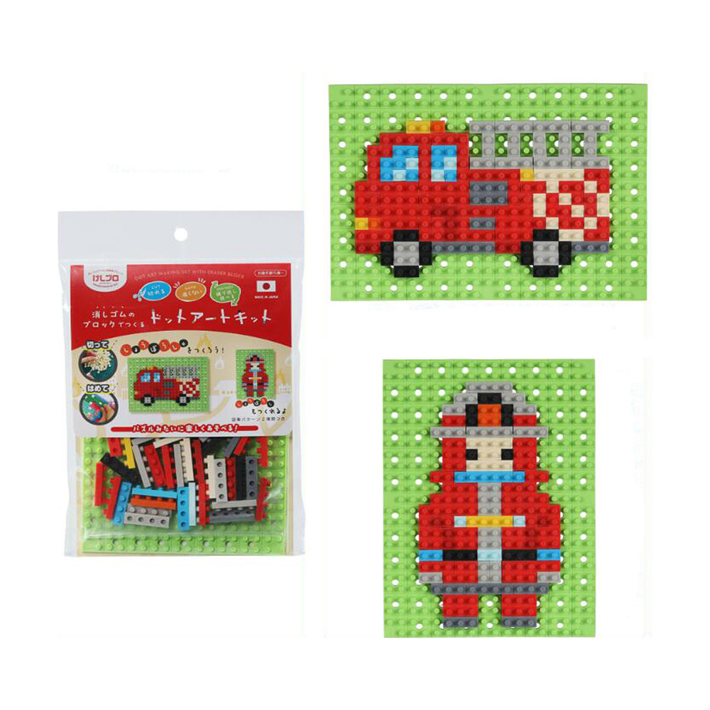 Ластик "KESHI-BLO Dot Art Kit Fire Engine", блистер