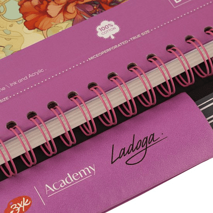 Скетчбук для акварели "Ладога", 17.5х25 см, 20 листов, розовый - 6