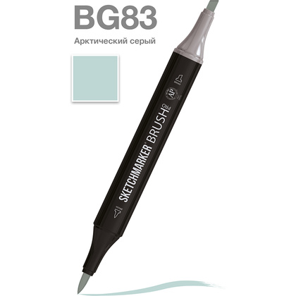 Маркер перманентный двусторонний "Sketchmarker Brush", BG83 арктический серый