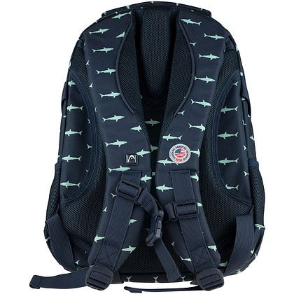 Рюкзак молодежный "Head Baby Sharks", черный, зеленый - 3