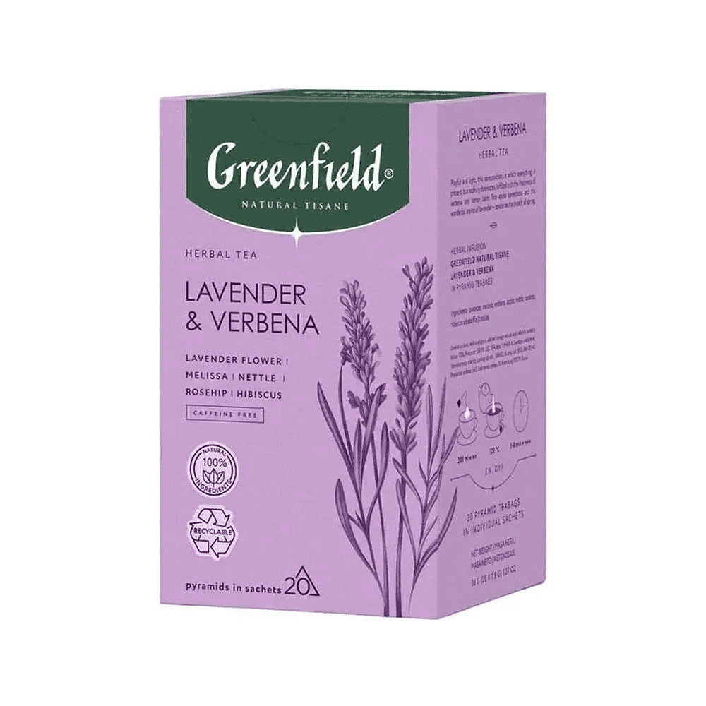 Чайный напиток "Greenfield Tisane Lavender&Verbena", 20 пакетиков x 1.8 г, с лавандой и вербеной - 2