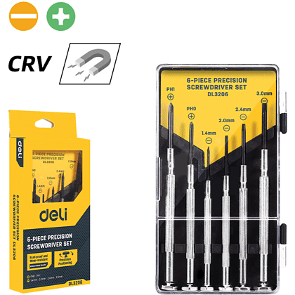 Набор прецизионных отверток Deli YS EDL3206, 6 шт - 8