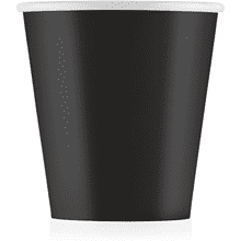 Стакан картонный Ecocups, 50 шт, 110 мл, черный