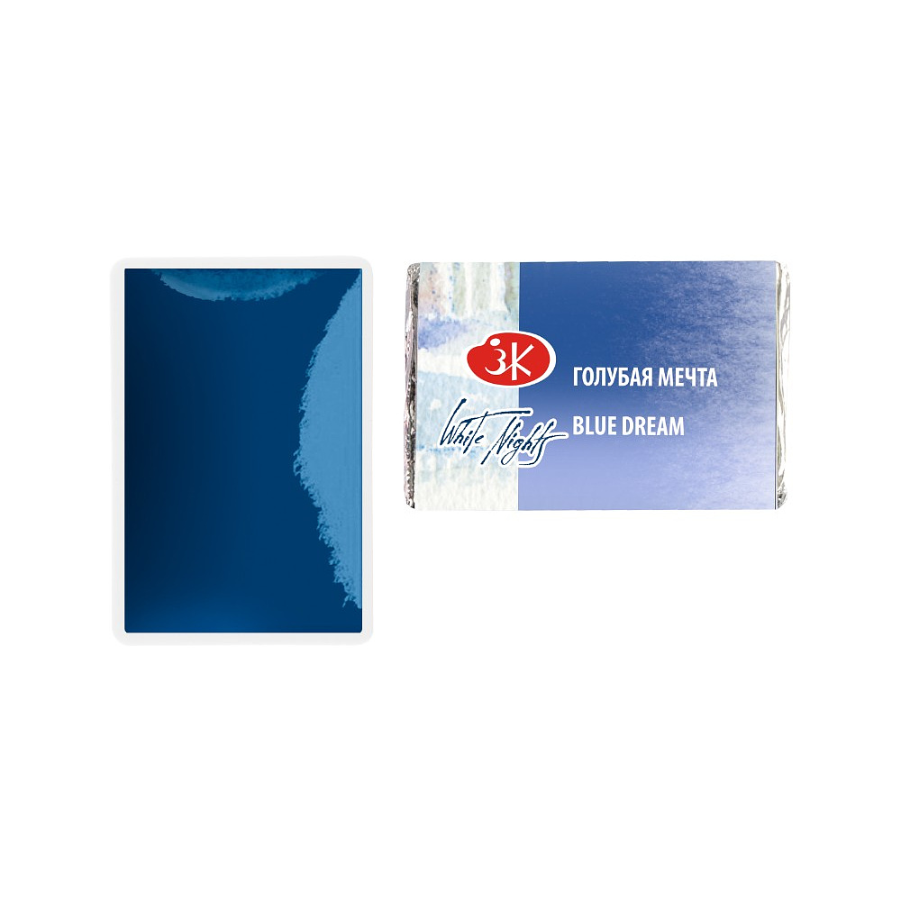 Краски акварельные "Белые ночи", 570 голубая мечта, кювета - 3