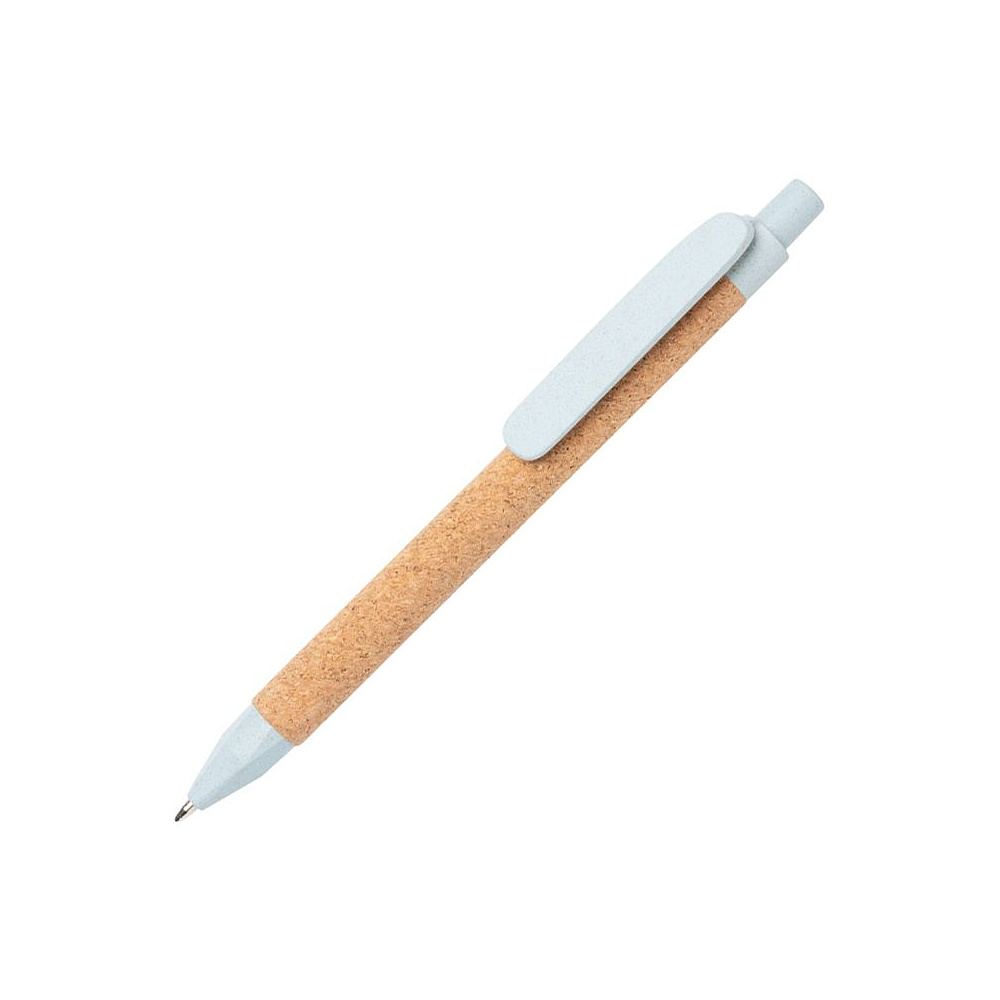 Ручка шариковая автоматическая "Write", 1.0 мм, коричневый, голубой, стерж. синий