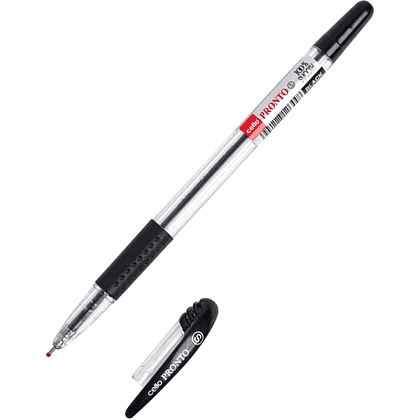 Ручка шариковая "Pronto", 0.5 мм, прозрачный, стерж. черный - 3