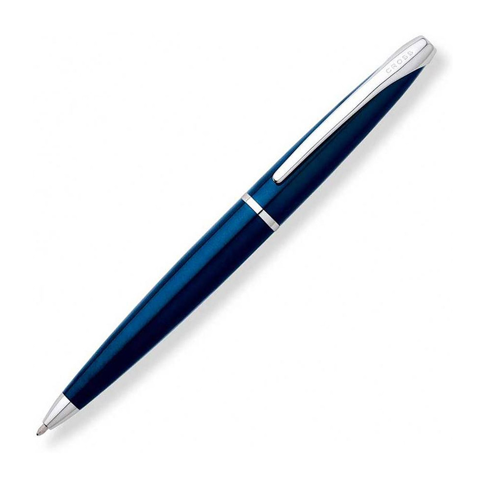 Ручка шариковая автоматическая "Cross Atx", 0.7 мм, синий, серебристый, стерж. черный