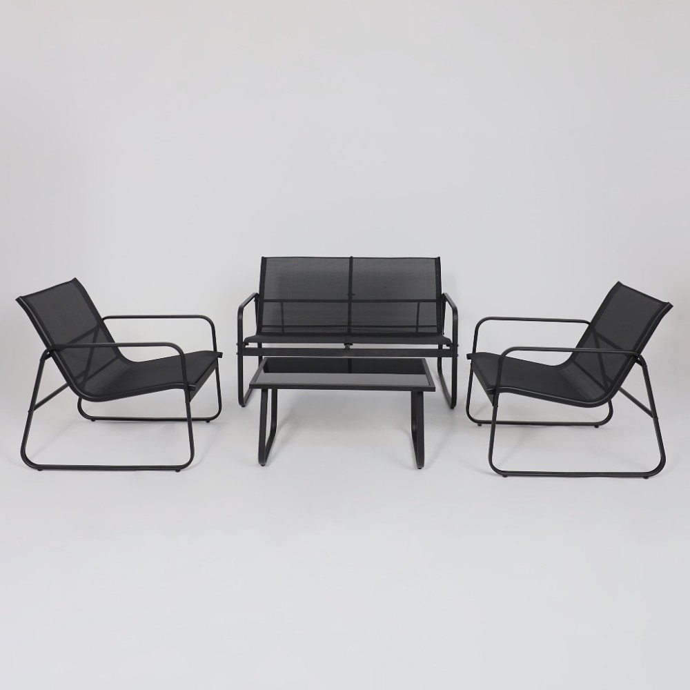 Комплект мебели садовой AksHome VERANDA (кресло 2 шт, диван 1 шт, стол 1 шт), черный - 11