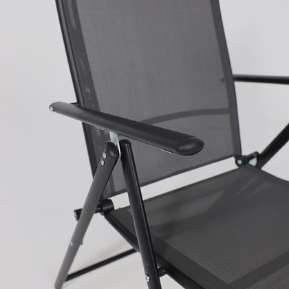 Кресло садовое AksHome CATANIA, ткань, серый, черный - 7