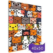 Картина по номерам "Котики"