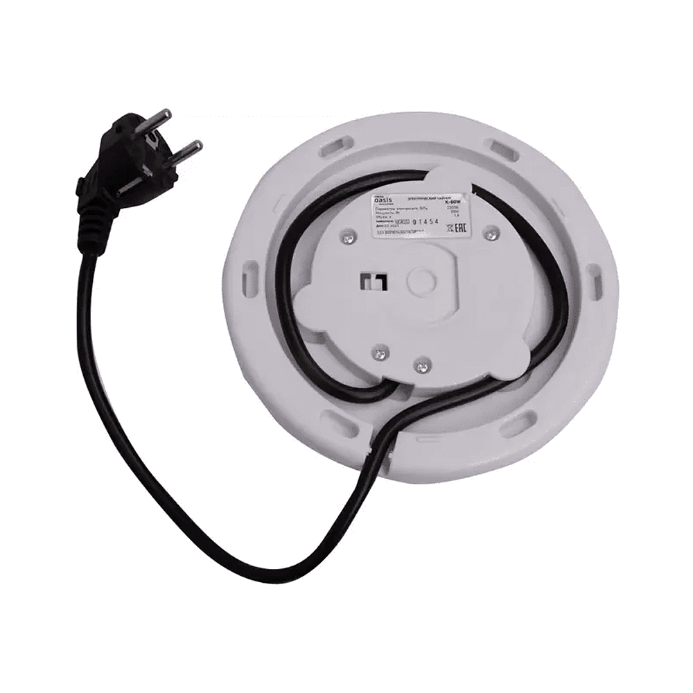 Электрочайник Oasis K-8GW, пластик, стекло, белый - 6