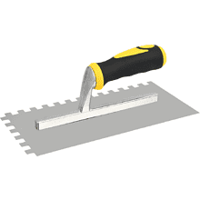 Гладилка Deli YS EDL509321, нержавеющая, 280 x 130 мм, зуб 10 x 10 мм