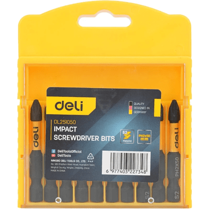 Бита Deli YS EDL251050, ударная, 10 шт., PH2 x 50 мм - 13