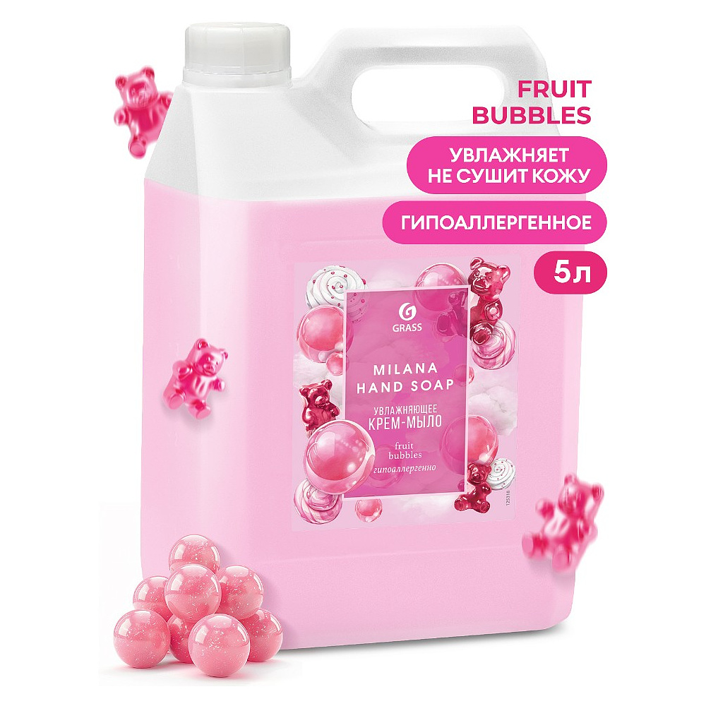 Крем-мыло "Milana", 5 кг, Fruit bubbles 