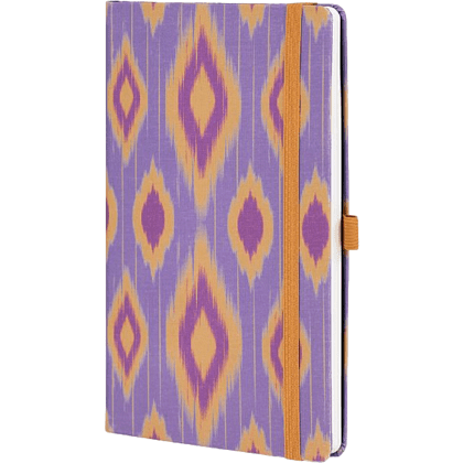 Блокнот "Ikat lilac sand", А5, 96 листов, линейка, фиолетовый, оранжевый - 3