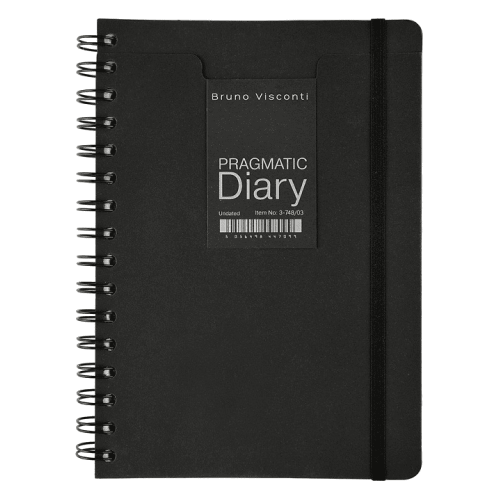 Ежедневник недатированный "Pragmatic", А5, на гребне, черный - 2