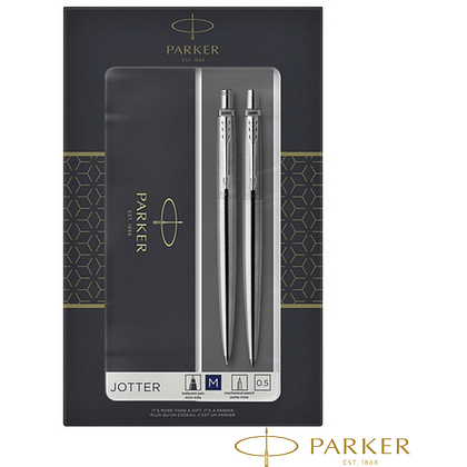 Набор ручка шариковая автоматическая + карандаш автоматический "Parker Jotter Stainless Steel CT"