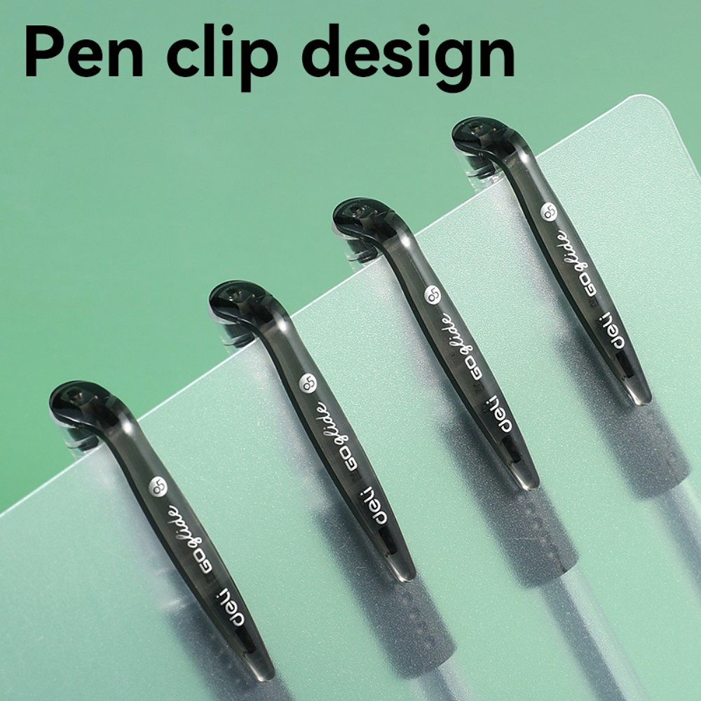 Ручка гелевая "Go Glide", 0.5 мм, прозрачный, стерж. черный - 6