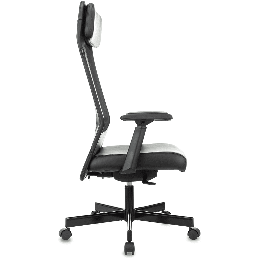 Кресло для руководителя Бюрократ T-995, экокожа/сетка, металл, черный - 3