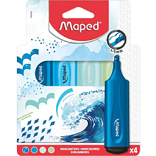 Набор маркеров текстовых Maped "Fluo Peps", 4 шт, ассорти