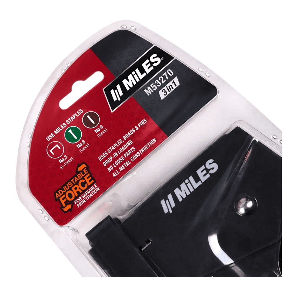 Степлер скобозабивной MILES "M53270/T" 3-в-1 - 5