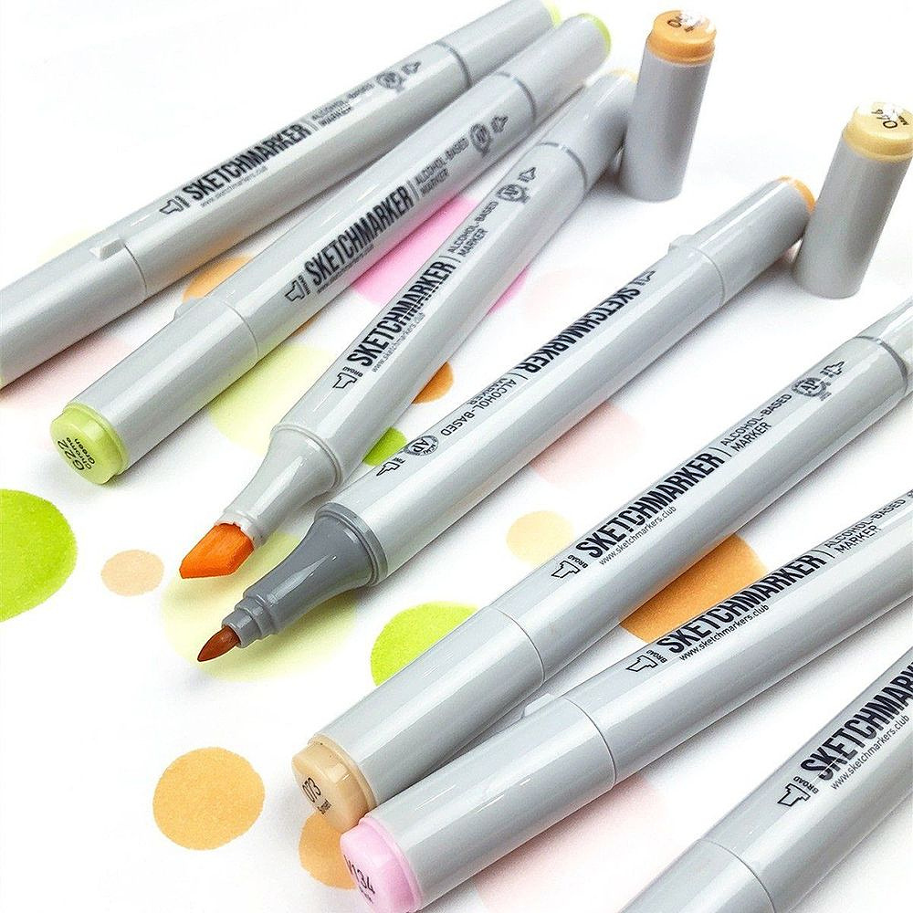 Маркер перманентный двусторонний "Sketchmarker", R73 розовый коралловый - 3