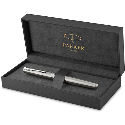 Ручка перьевая Parker "Sonnet Core Stainless Steel CT", F, серебристый, патрон черный - 4