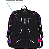 Рюкзак школьный "Flora neon", черный, фиолетовый - 3